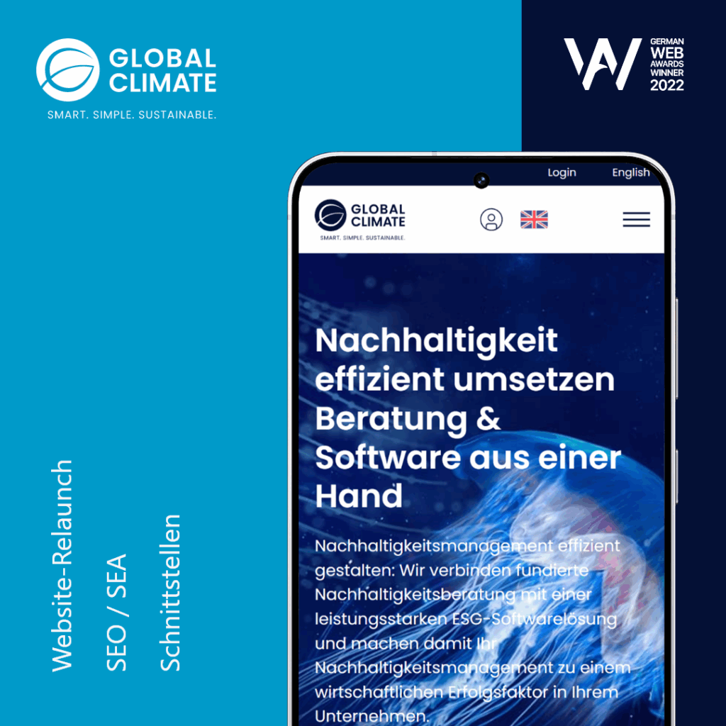 Global Climate GmbH Webdesign Mockup