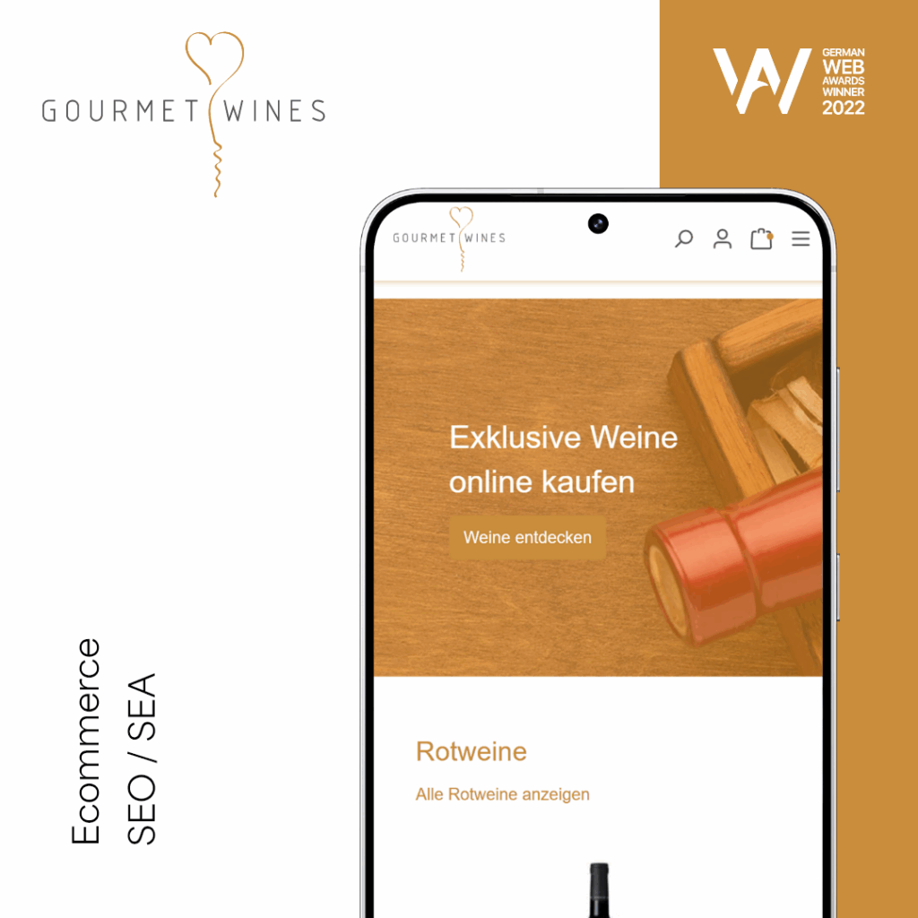 Gourmet Wines Webdesign