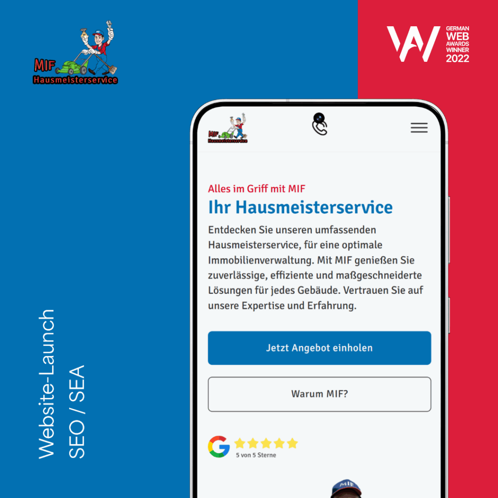 MIF Hausmeisterservice Webdesign