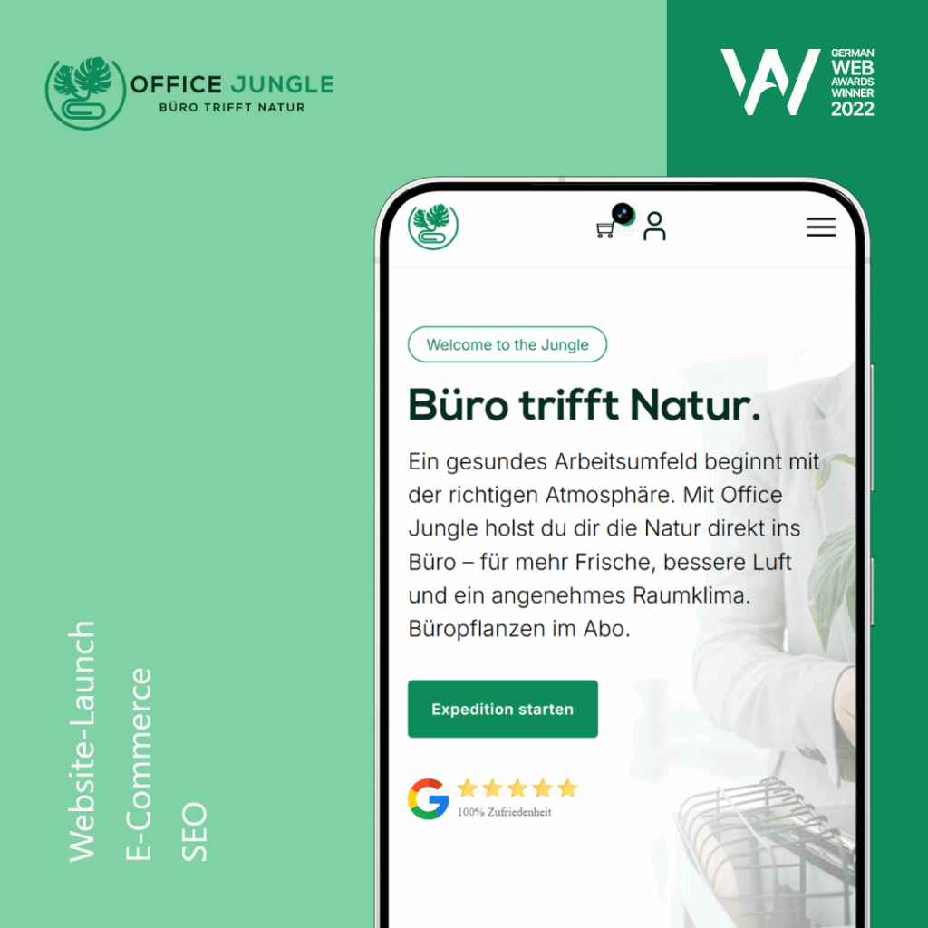 Office Jungle Webdesign Mockup
