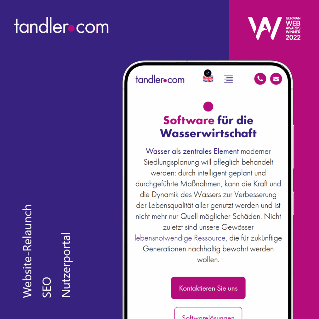 Tandler GmbH Webdesign Mockup